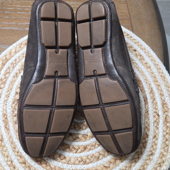 Coach Mott Driver Suede Loafer, Dark Brown Size 8D/41 main image 6